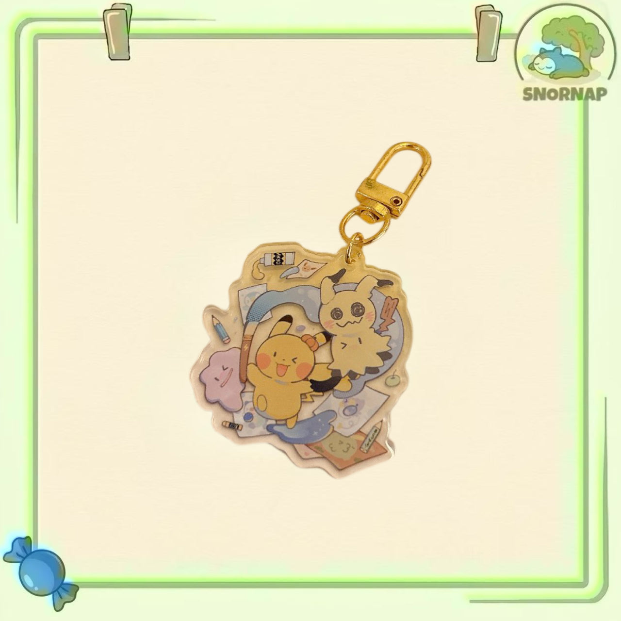 Pikachu & Mimikyu Acrylic Keychain