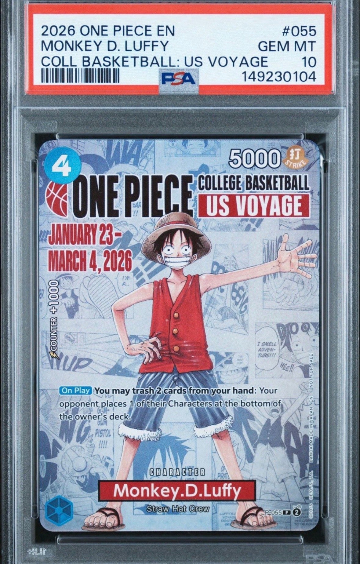One piece luffy promo psa 10