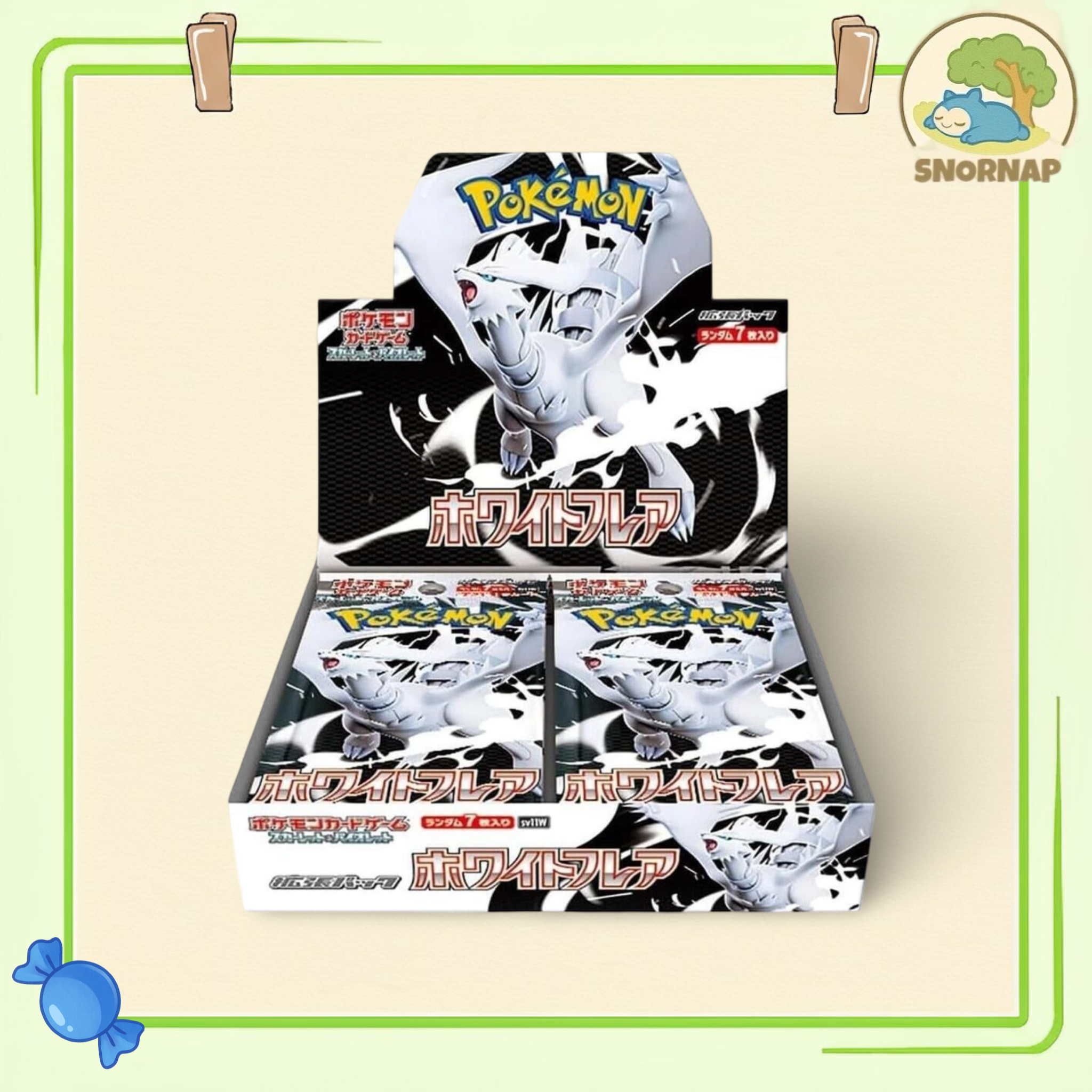 Japanese White Flare/Black Bolt Booster Box SnorNap Inc Japanese White Flare/Black Bolt Booster Box SnorNap Inc