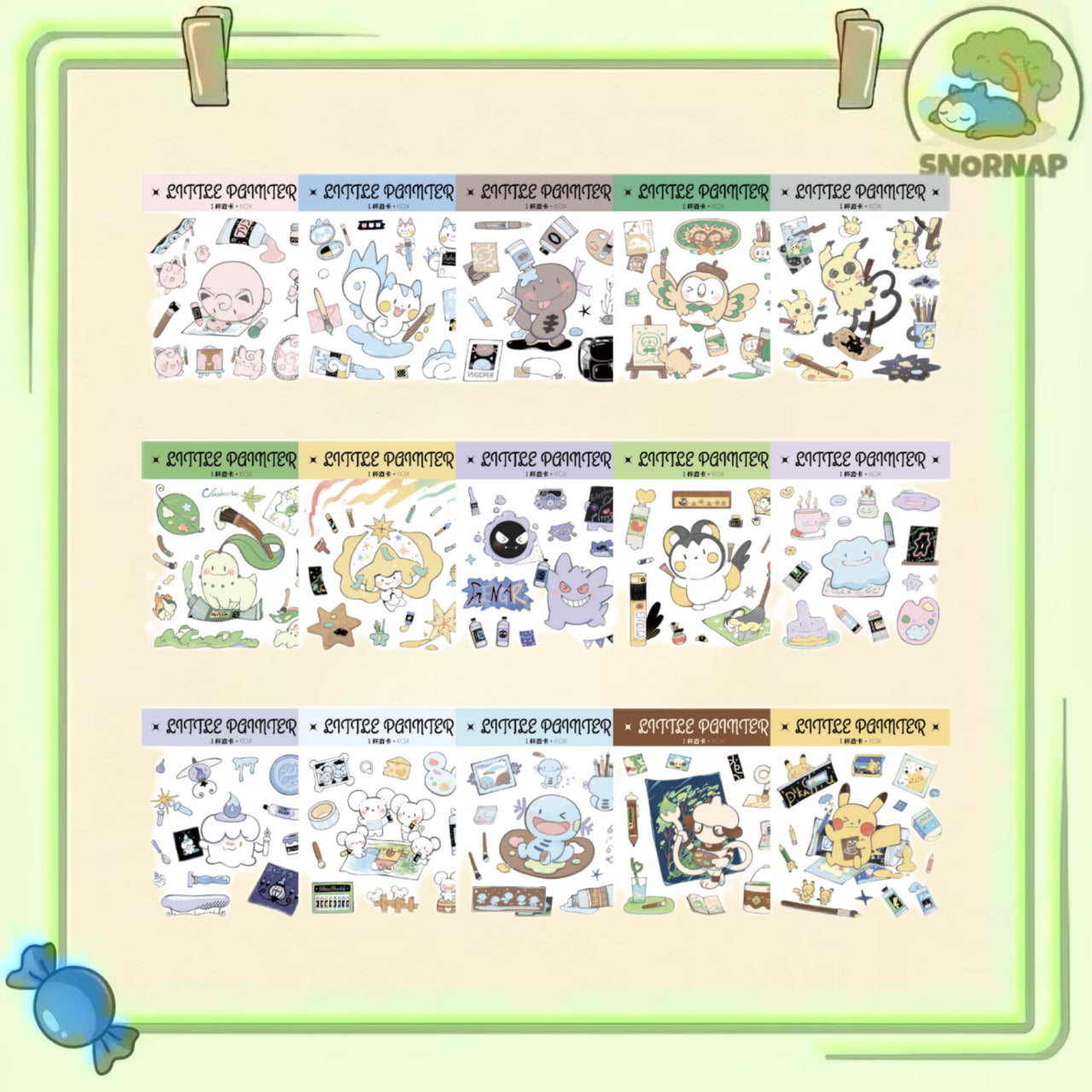 "Painter" Stickers 15 set