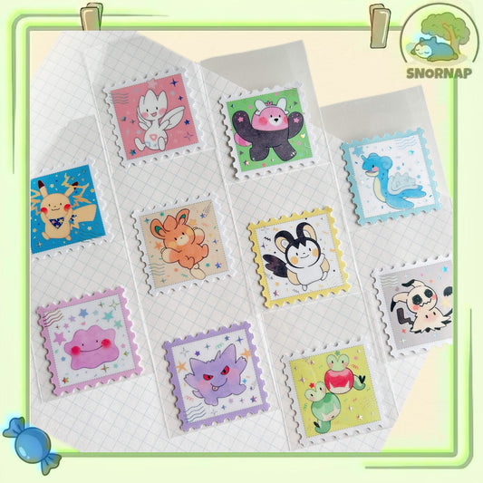 "stamp sticker C" Stickers 10 pc set