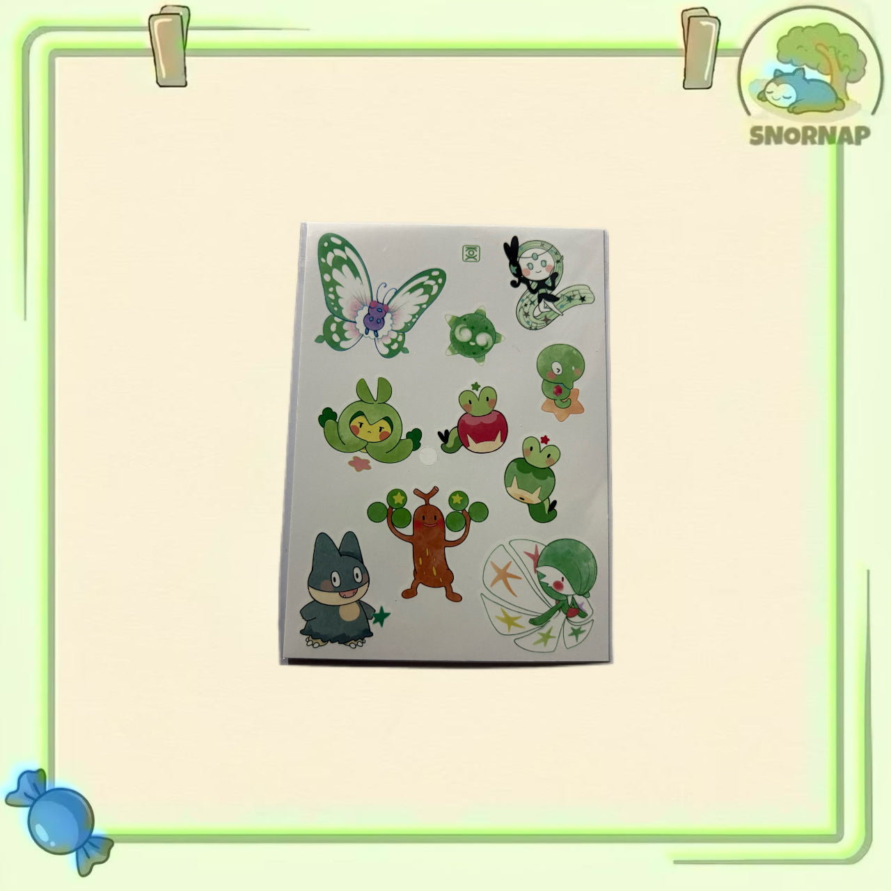 Temporary Tattoo Sticker Pack Green