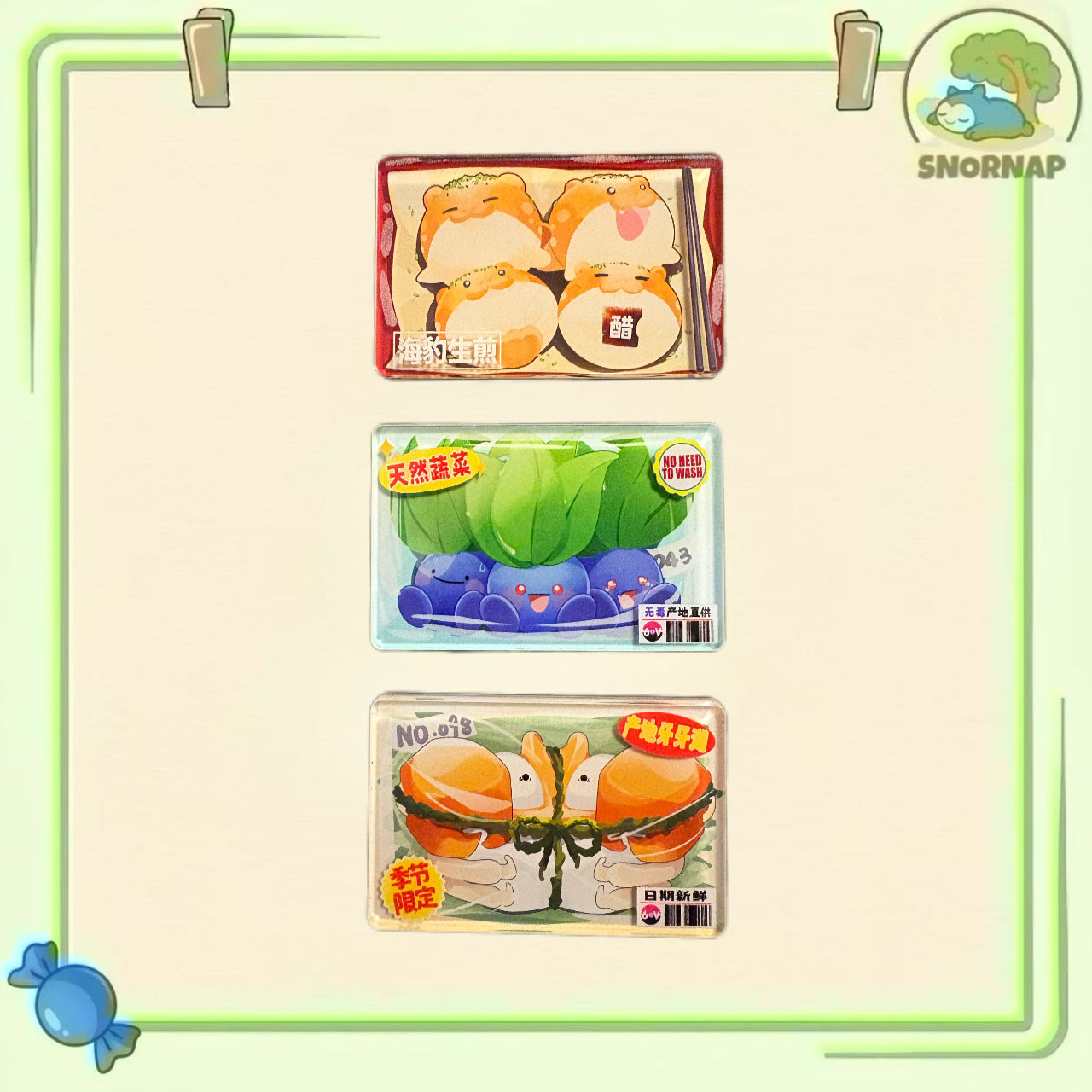 “Food Market” Acrylic Magnet