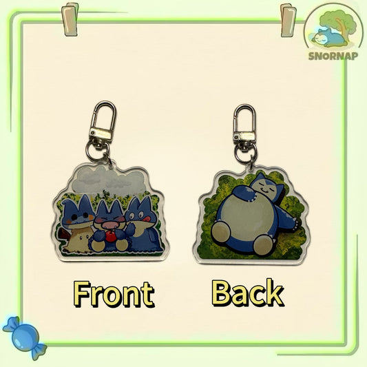 Munchlax/Snorlax Acrylic Keychain