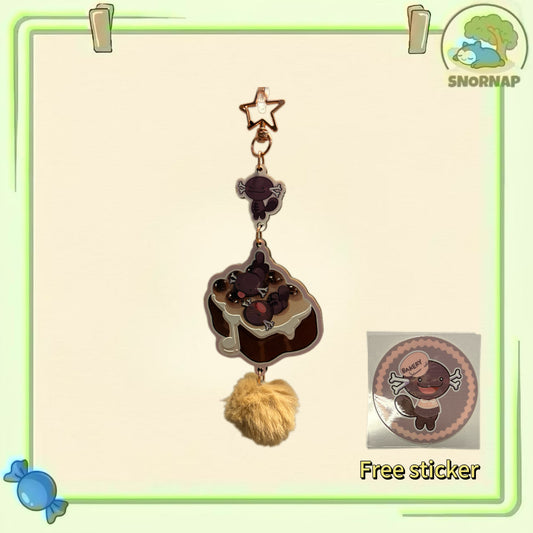 Wooper wooden Keychain